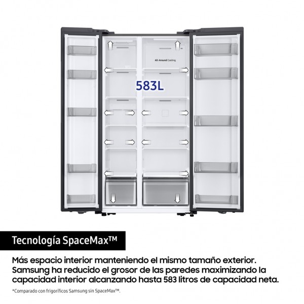 Frigorífico americano Samsung RS57DG400EM9EF Inox 178x91 cm No Frost E