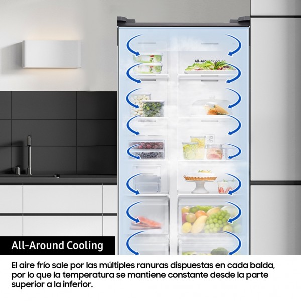 Frigorífico americano Samsung RS57DG400EM9EF Inox 178x91 cm No Frost E