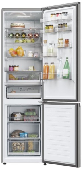 Frigorífico Combi Haier HDPW5620DNPK 377L No Frost Clase E 205x60cm Inox Gran Capacidad