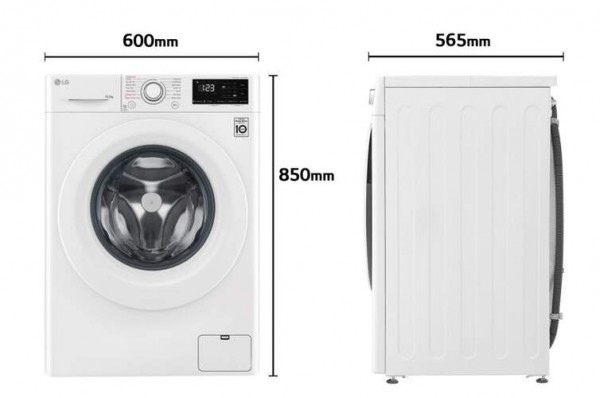 LG F4WV301S3WA Lavadora 10.5kg Clase B 1400rpm Vapor AI Inverter Direct Drive 14 Programas