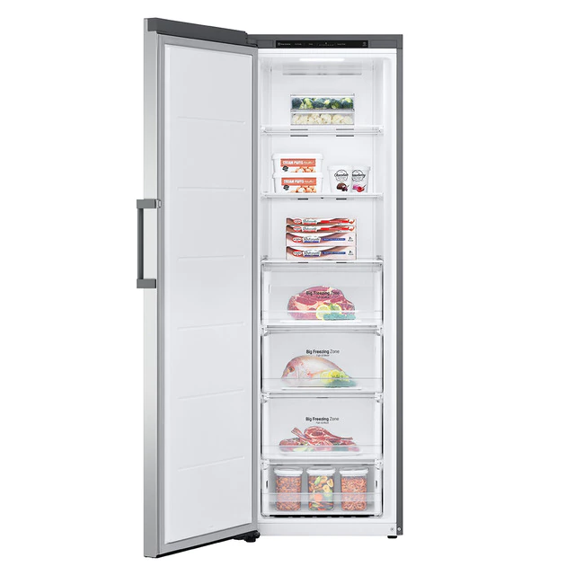 Congelador Vertical LG GFT41PZGSZ 362L No Frost Inox Clase E Inverter Silencioso 186cm