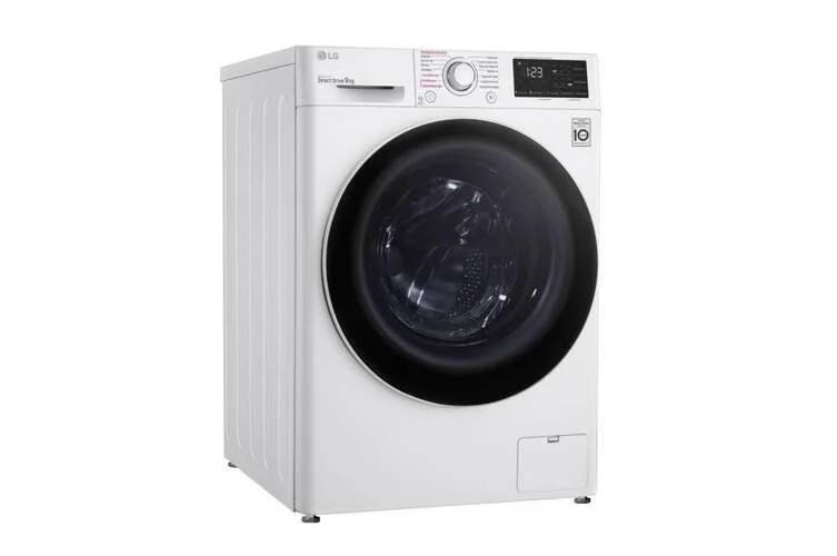 Lavadora LG F4WV329S0WA Clase A 9kg 1400r Vapor AI Inverter Direct Drive