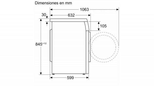 Lavadora carga frontal Balay 3TS993BT Blanco 9 kg 1200 rpm A