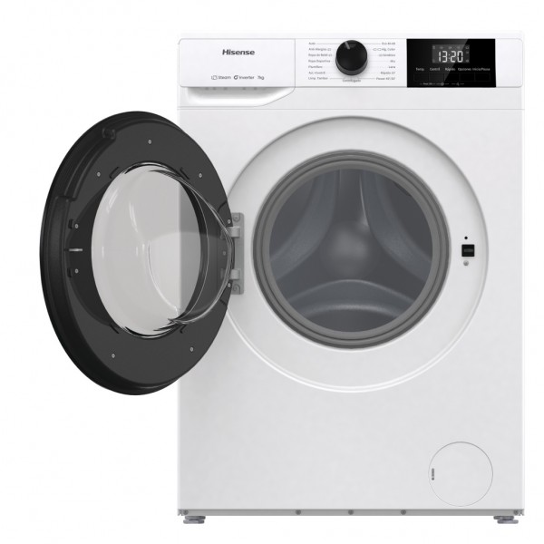 Lavadora Hisense WF1G7021BW 7kg 1200rpm Clase B Blanca | Eficiencia, cuidado y diseño comp