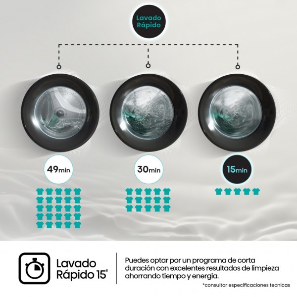 Lavadora Hisense WF3S1043BW3 10.5Kg 1400rpm Clase A Blanca | Gran capacidad, potencia y ah