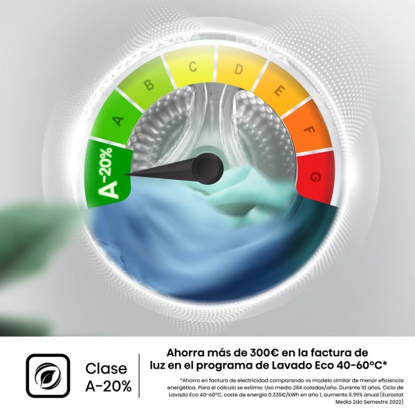 Lavadora Hisense WF3S1043BW3 10.5Kg 1400rpm Clase A Blanca | Gran capacidad, potencia y ah