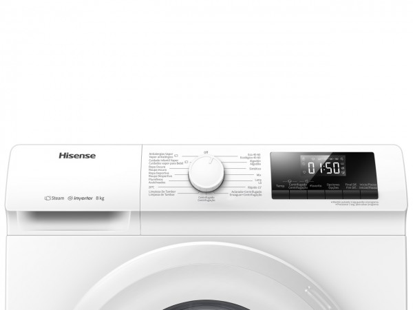 Lavadora carga frontal Hisense WFQP801419VM Blanco 8 kg 1400 rpm A