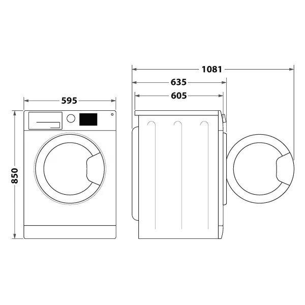 Lavadora carga frontal Whirlpool FFB11469BVSPT Blanco 11 kg 1400 rpm A
