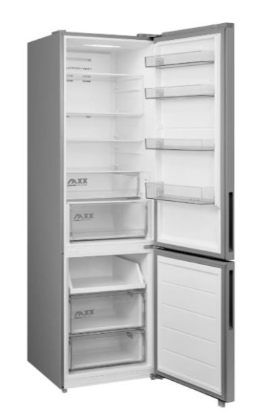 Frigorífico Combi Midea MDRB600MME46 370L No Frost Clase E 201x60cm Inox con Cajón 0ºC
