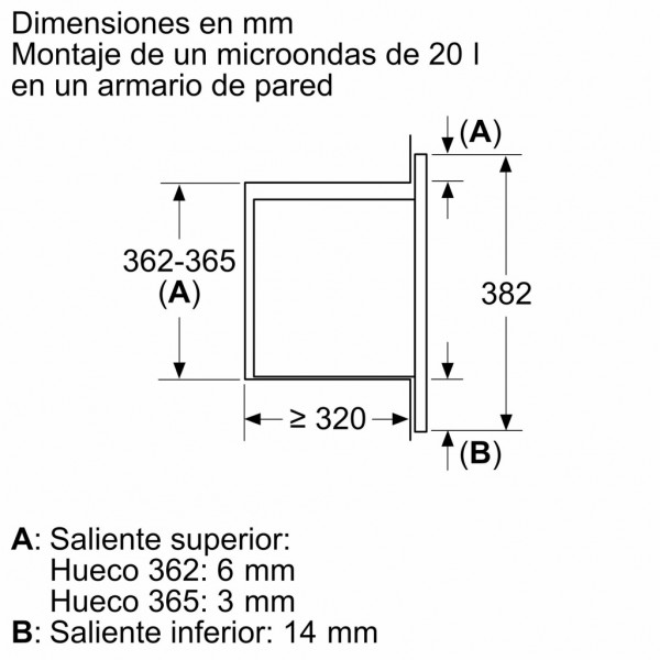 Microondas Balay integrable Blanco 3CG6142B4