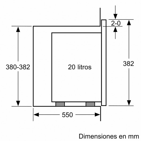 Microondas Balay integrable Cristal negro 3CP5002N3