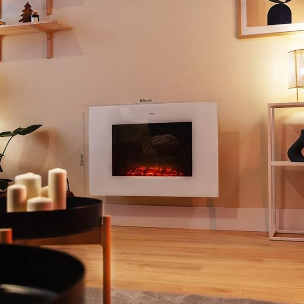 ReadyWarm 2690 Flames Connected White Chimenea eléctrica