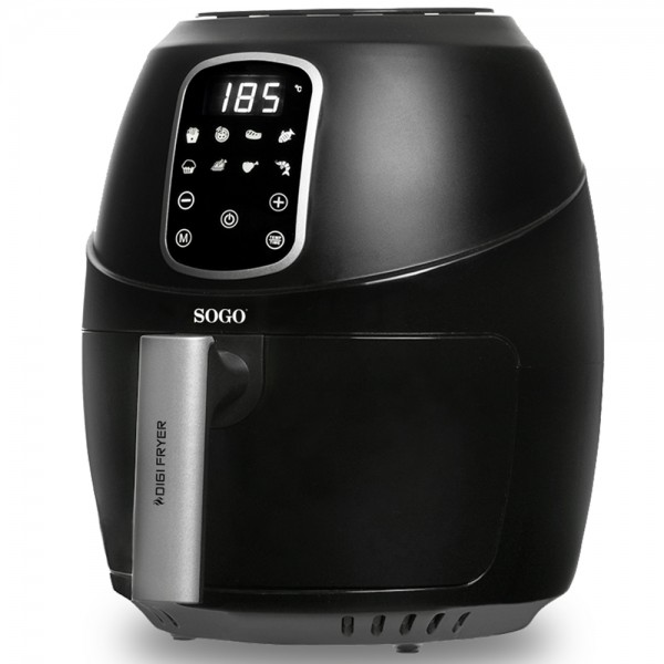 FREIDORA DE AIRE SOGO SS10805 3,5L NEGRA SIN ACEITE 1400W PANTALLA DIGITAL CONTROL TACTIL