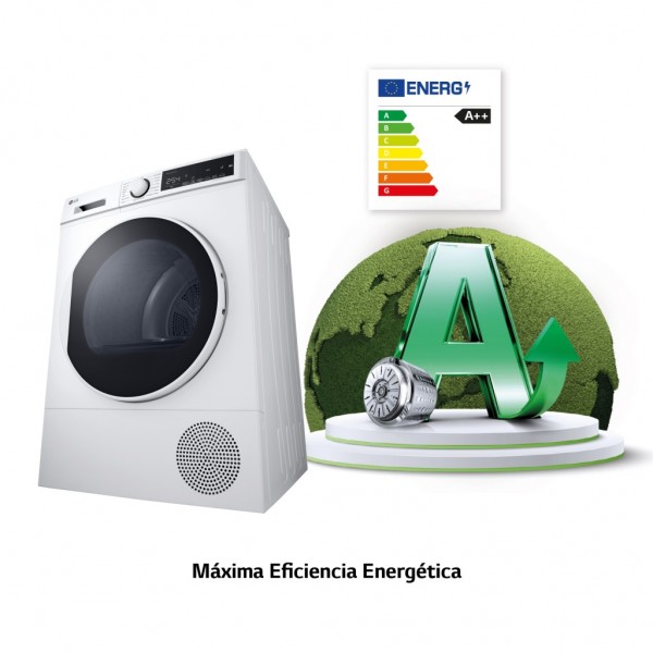 Secadora LG RH80T2AP6RM Blanco 8 kg Bomba de calor A++