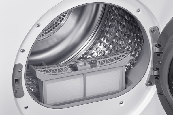 Secadora Samsung DV90CGC2A0AEEC, Blanco, 9 kg, Bomba de calor, A+++