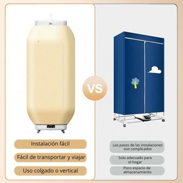 Secadora AirDry Portátil - Ropa seca en minutos, sin instalación