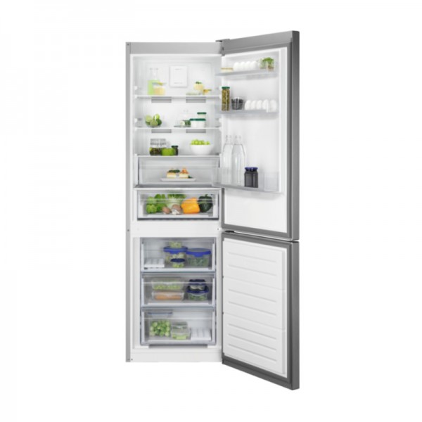 Frigorífico combi Zanussi ZNME32EU0 Inox Antihuellas 186 x 59,5 x 65 cm