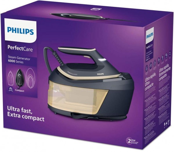 Centro Planchado Philips PerfectCare PSG6066/20 - 2400W, 8 B ares, Vapor 130-600gr/min, St