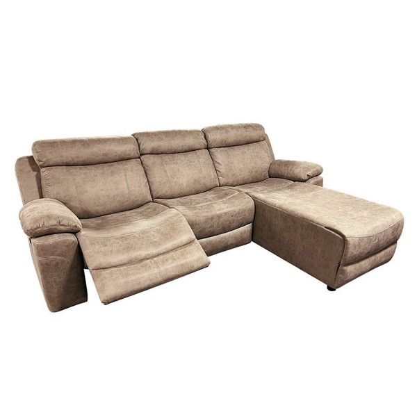 Chaiselongue Menfis Derecho 2 Relax Eléctricos Nolia Piedra 276 cm