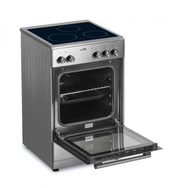 ​Cocina Eléctrica Ártica AKVI5055X 3 Zonas 50x55cm Horno 5 Funciones Inox