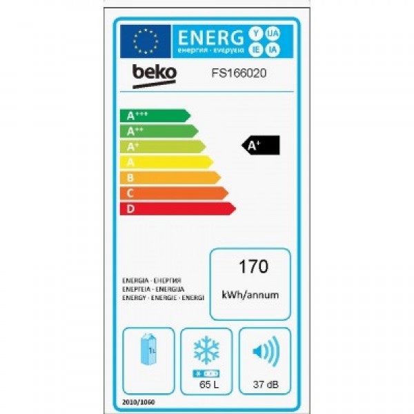 Beko FS166020 Congelador Bajo Encimera 81.8 x 47.5cm Cíclico Clase E