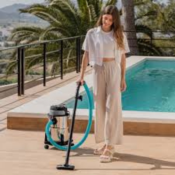 Conga Rockstar Wet & Dry Steel, Aspirador Agua y Polvo Compacto con Carcasa Metálica