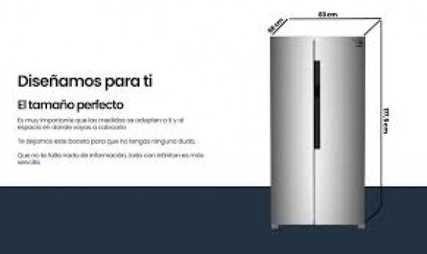 Frigorífico Americano Infiniton SBS-456A78XEL Inox 410L Clase E Total No Frost