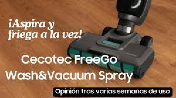 FreeGo Wash&Vacuum Spray Fregona Eléctrica 2 en 1 Friega y Aspira 250 W