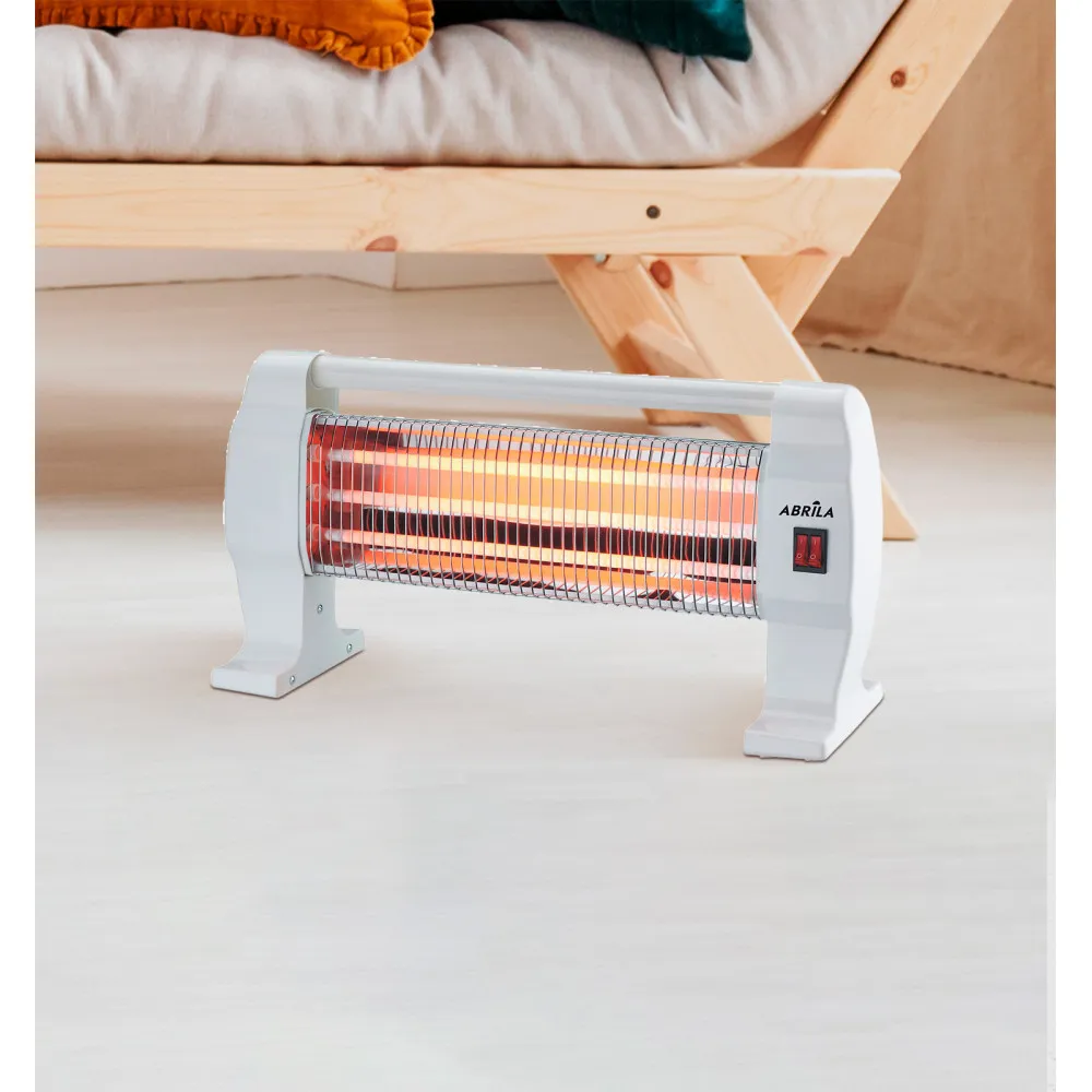 Estufa Eléctrica de Cuarzo Ígneo 1200W Blanca con 3 Potencias y Sistema Antivuelco
