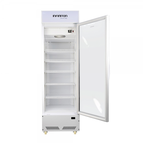 Vitrina Frigorífica INFINITON FCL-285 Blanca 450L Clase E con Luz LED y Seguridad