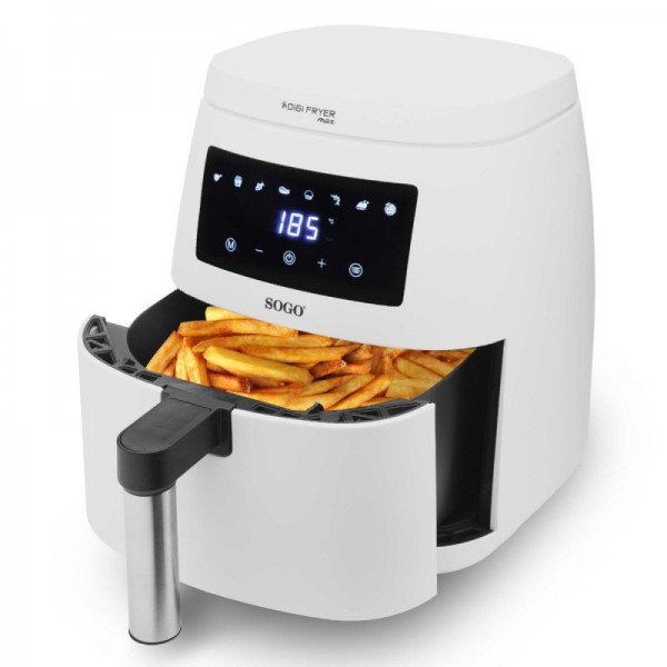 FREIDORA DE AIRE SOGO SS10810 4,5LITROS BLANCA SIN ACEITE 1500W PANTALLA DIGITAL CONTROL T