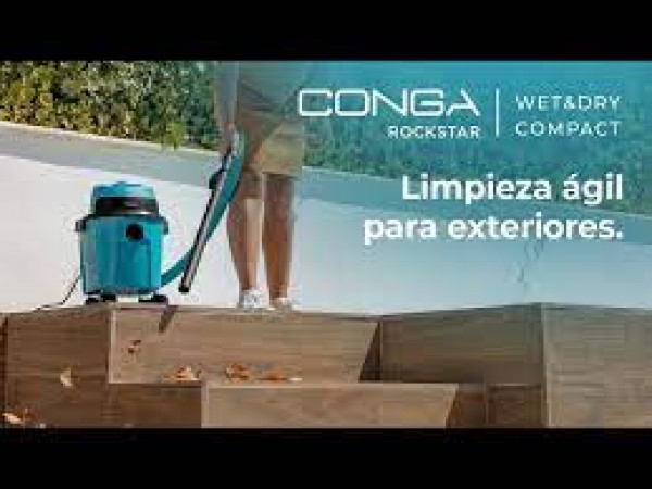 Conga Rockstar Wet & Dry Compact, Aspirador Agua y Polvo Ultraligero y Potente