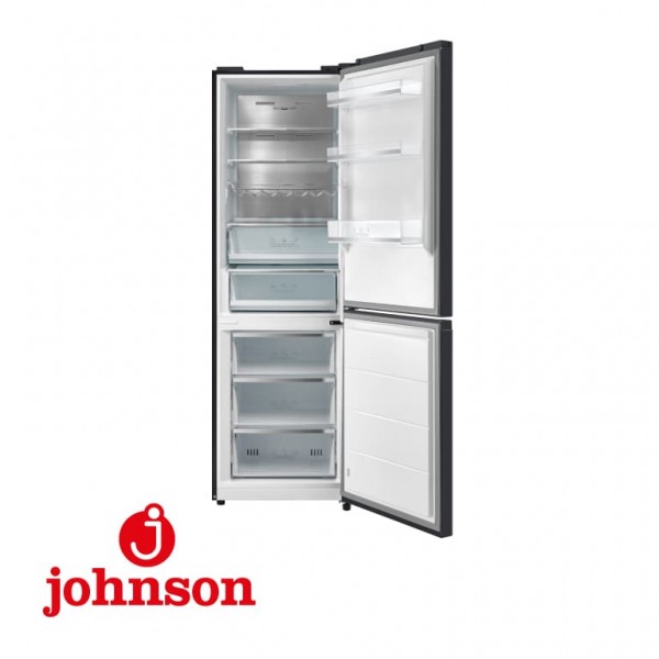 Frigorífico Combi Johnson JRC201EN2GN 201 cm Cristal Negro No Frost Clase E Inverter