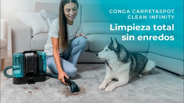 Conga Carpet&Spot Clean Infinity Limpiatapicerías 3 en 1 Sin Cables 60 min