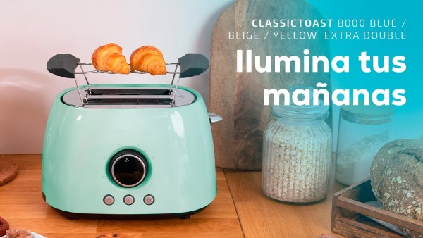 Tostadora Cecotec ClassicToast 8000 Blue Double 800W Digital 2 Ranuras