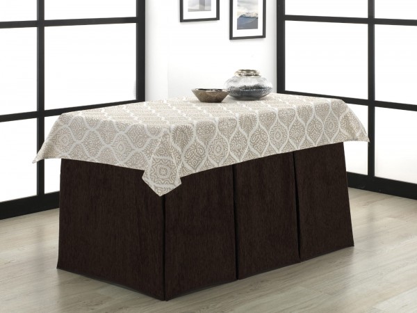 Mesa Camilla ALCORES 2025-2026 Completa Rectangular 120x70cm con Ropa y Tarima