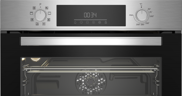 Horno Beko BBCM12300X 48L Inox  Compacto 45cm, Multifunción 8 Programas, SteamShine A