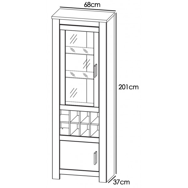 Composicion Apilable 241cm Modelo Roncal Ambiente 04 Trufa Cañón