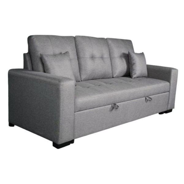 Sofá Cama Senra Malmo Gris 210 cm Apertura Frontal Extraíble