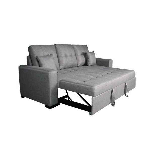 Sofá Cama Senra Malmo Gris 210 cm Apertura Frontal Extraíble