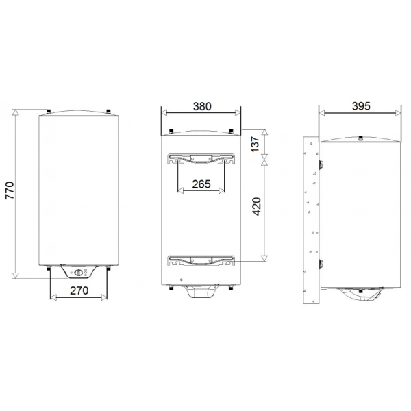 Termo Electrico Aparici H050 50L Multiposicion