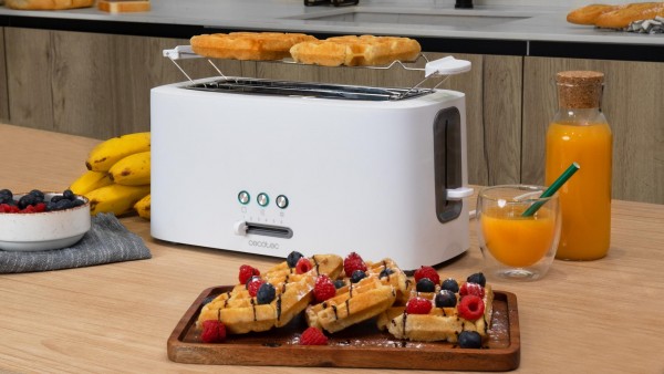 Tostadora Cecotec Toast&Taste 16000 Extra Double White 1630W 2 Ranuras Largas