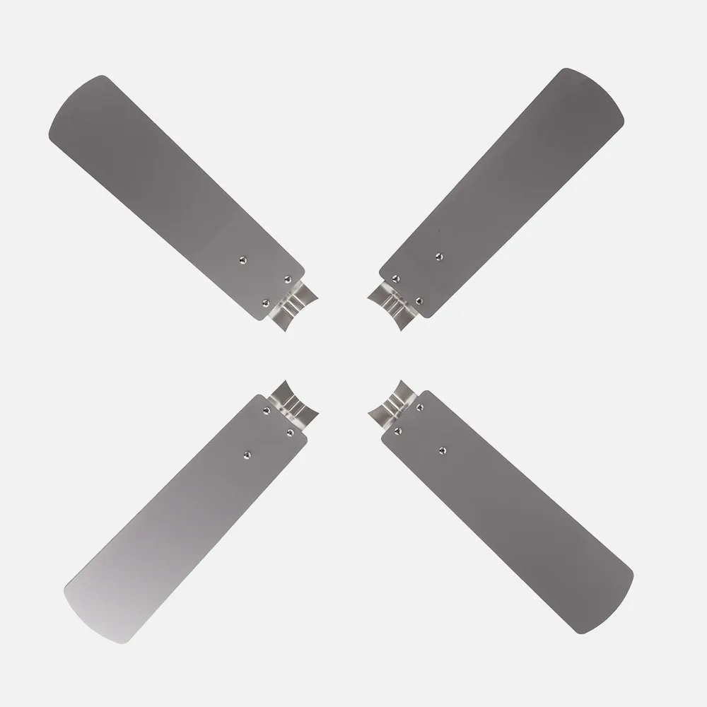 Ventilador DC Hupe Níquel 107cm LED 18W 2350Lm Aspas Reversibles con Mando y Temporizador