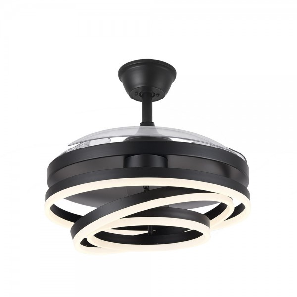 Ventilador 72w Dc Kai Negro 3 Aspas Transp. 6Vel. 3 Colores 43/58x50/107 C/remoto,memoria 