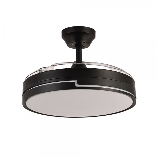 Ventilador de Techo DC 72w Olimpia Negro 3 Aspas 107d 6 velocidades 7200lm 3000-4500-6000K