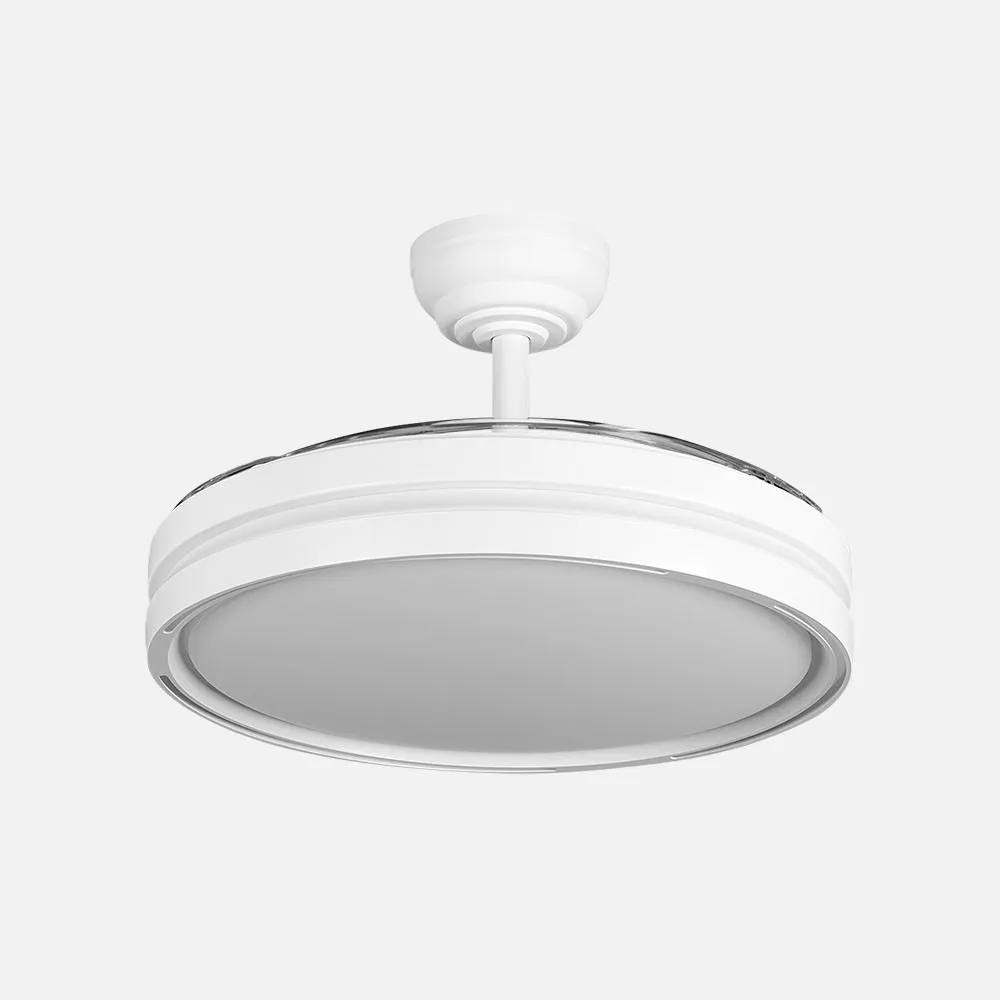 Ventilador DC Capitán 60W Blanco 107cm LED 6980Lm con Mando y Temporizador