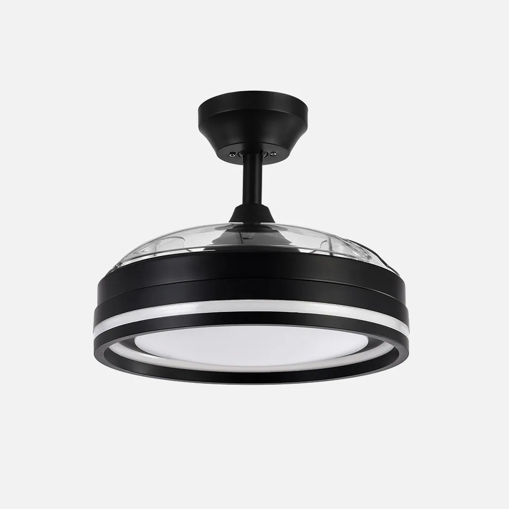 Ventilador Dc Cerrato Negro 72w 3aspas Desplegables 107d 7200lm 6vel 3000k,4500k,6000k, Re