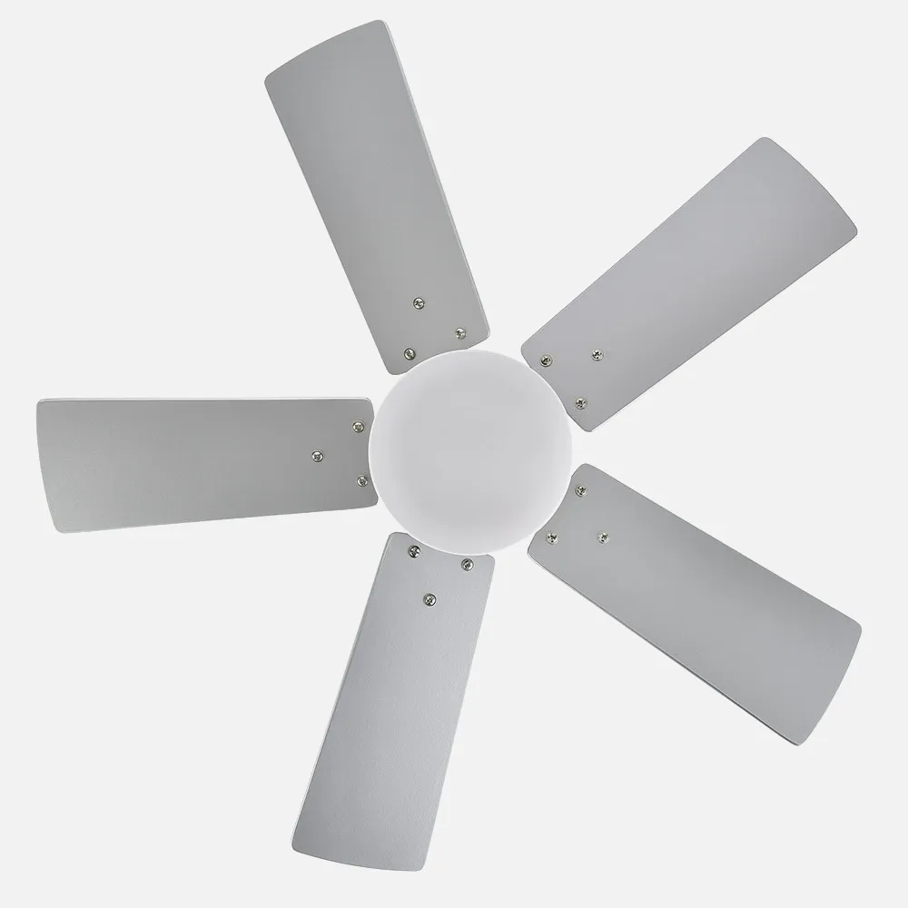 Ventilador DC Marta Níquel LED 76 cm 5 Aspas Reversibles con Mando