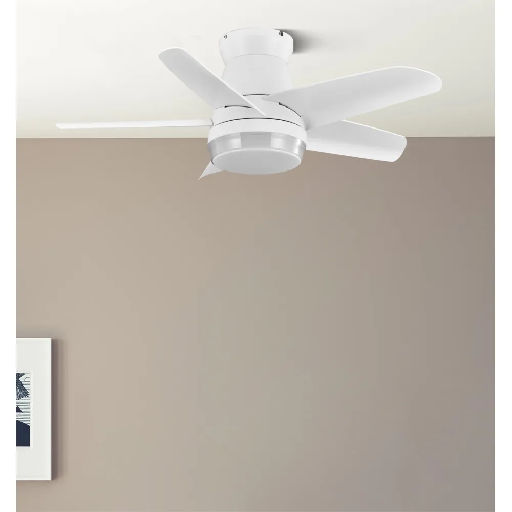 Ventilador Dc Neutron 24w 2400lm Blanc 5 Aspas 91d 3000k,4500k,6000k, Remoto+temporizador+