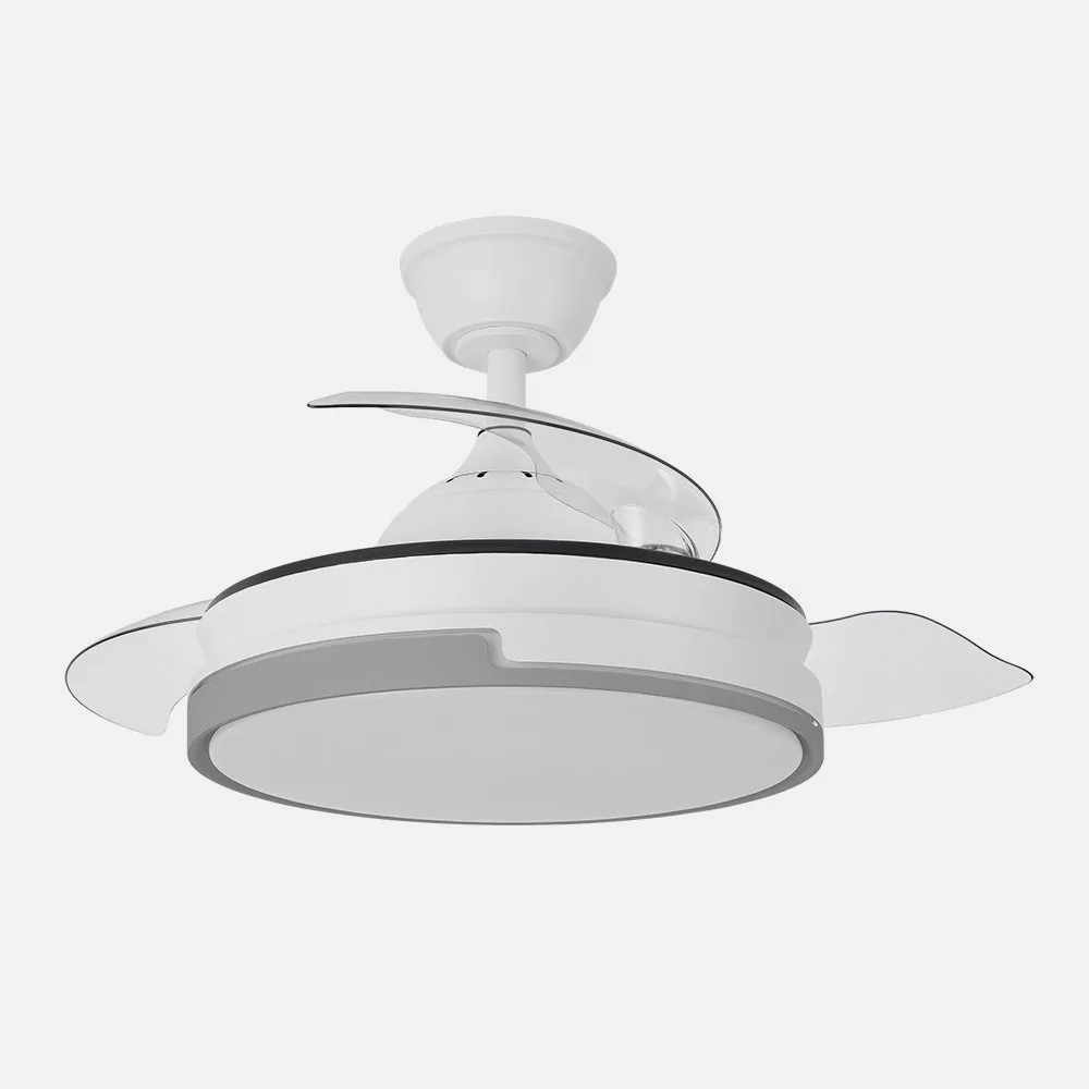 Ventilador Dc Papiro Mini 59w Blan/gris 3asp.91d 6980lm 